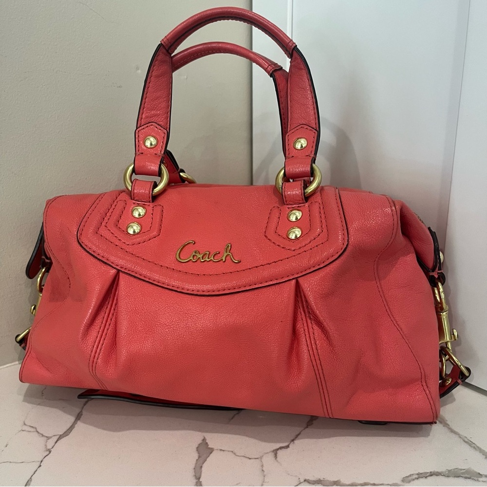 Coach, Ashley Cary All Satchel Leather Handbag - Picture 5 of 16